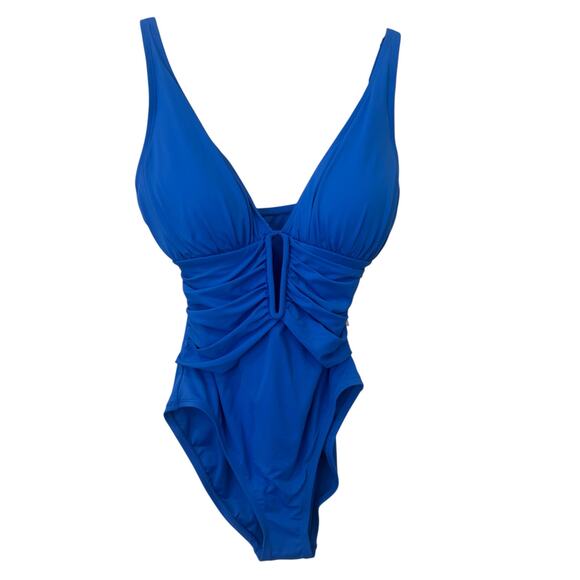 Bleu by Rod Beattie Women's Molded-Cup One-Piece Swimsuit Aegean Bleu Size 6 NWT - Picture 5 of 12